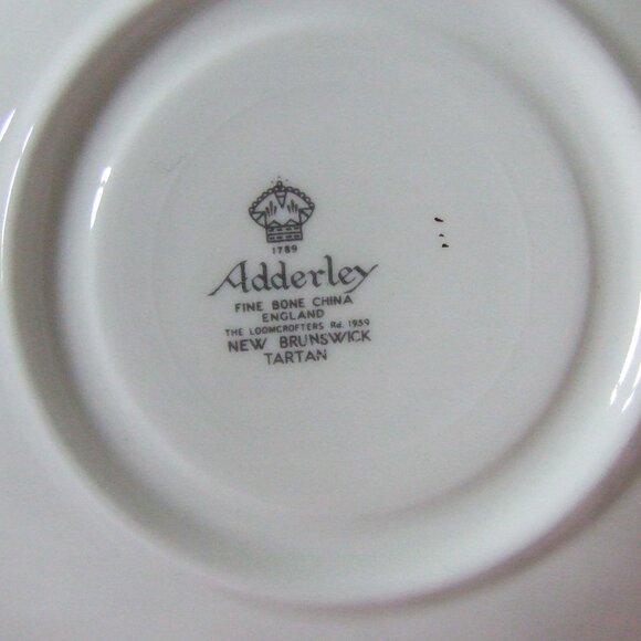 Adderley New Brunswick Canada vintage teacup and saucer tartan bone china 80s - Picture 4 of 11